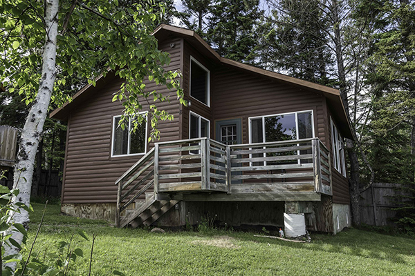 Exterior of cabin with porch