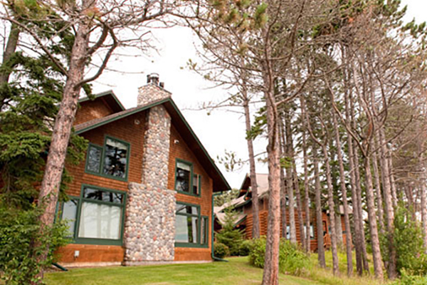 Exterior of 2-story cabin