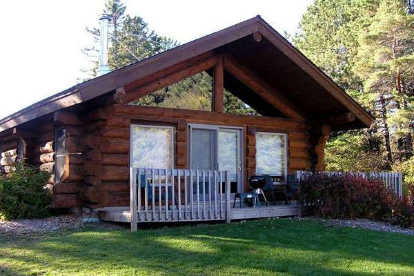 Exterior of cabin with porch